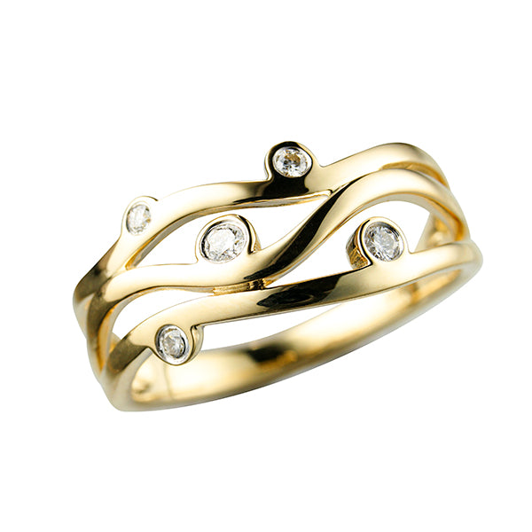Ring i guld med diamanter – Hélène Duffau